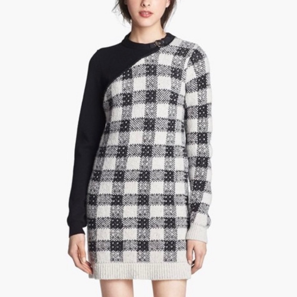 3.1 Phillip Lim Plaid Wool Cashmere Sweater Dress - Size Medium, Designer